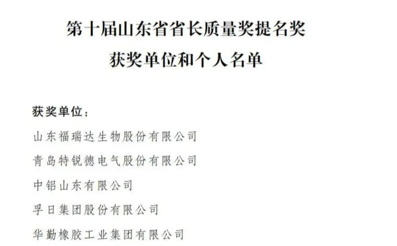 esball荣膺第十届山东省省长质量奖提名奖：：：以品质铸就